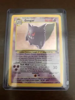 Pokemon TCG Gengar 5/62 Fossil 1999 Holo Card Ungraded - Image 1