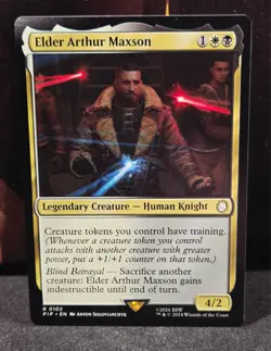 magic the gathering - Elder Arthur Maxson - Legendary Creature - Human Knight - Image 1