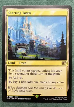 MTG Final Fantasy Starting Town (Land -Town) R 0289 Regular NM - Image 1