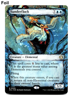 Sunderflock (Showcase) - FOIL - [Lorwyn Eclipsed] Magic - MTG ECL 0309 NM 💧 - Image 1