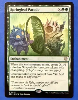 MTG NM Normal Springleaf Parade 19 R Commander: Lorwyn Eclipsed - Image 1