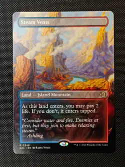 Steam Vents – Borderless – Lorwyn Eclipsed – #348 – NM - Image 1
