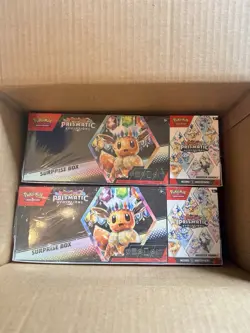 Pokemon Prismatic Evolutions Surprise Box + Booster Bundle x2 Sams Club - Image 1