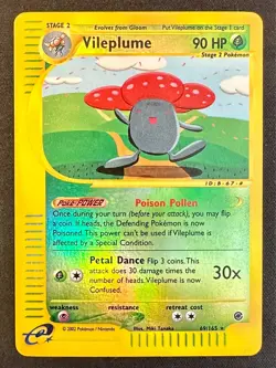 Vileplume 69/165 Expedition Base Pokemon Card Vintage Reverse Holo Rare - Lp/Vlp - Image 1