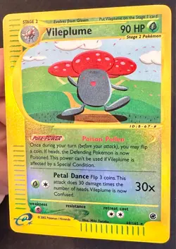 Vileplume 69/165 Expedition Base Pokemon Card Vintage Reverse Holo Rare - Lp/Vlp - Image 2