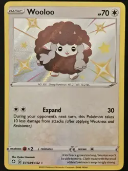 Wooloo SV103/SV122 Shining Fates Shiny Vault Holo Rare Pokemon TradingCG 2021 NM - Image 1