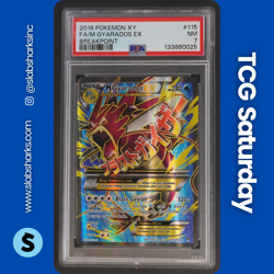 2016 POKEMON XY BREAKPOINT #115/122 MEGA GYARDOS EX FULL ART PSA 7 - Image 1