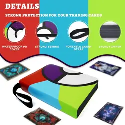 Pokemon Trading Card Binder Album 400 Cards Folder Storage Wallet Pokeball MTG - Image 3
