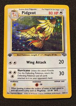 Pidgeot 8/64 Rare Jungle Holo 1st Edition Pokemon - Image 1