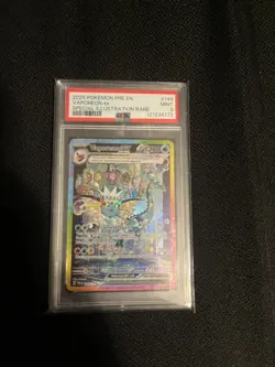2025 POKEMON PRE EN-PRISMATIC EVOLUTIONS #149 VAPOREON EX PSA 9 - Image 1