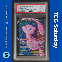 2013 POKEMON BLACK & WHITE LEGENDARY TREASURES MEW RADIANT COLLECTION PSA 6 - Image 1