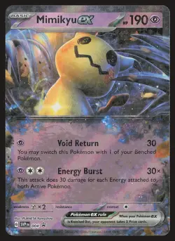 SV: Scarlet & Violet Promo Cards Mimikyu ex #004 Promo Pokemon Card - Image 1
