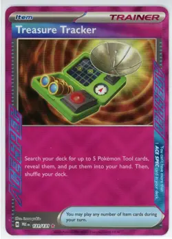 TREASURE TRACKER 131/131 PRISMATIC EVOLUTIONS POKEMON (ACE SPEC, NM) - Image 1