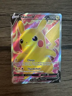 Pokemon TCG Vivid Voltage Pikachu v 170/185 Full Art Ultra Rare Card - Image 1