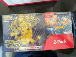 Pokemon TCG Surging Sparks ETB & Booster Bundle Costco 2-pack | Factory Sealed - Image 1