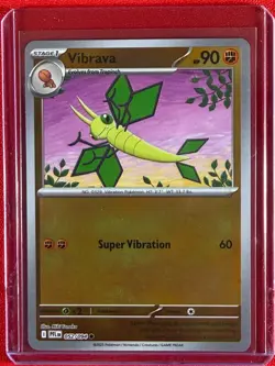 2025 Pokemon TCG Vibrava 52/94 Reverse Holo Phantasmal Flames - Image 1