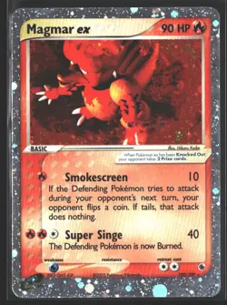 2003 Pokemon TCG Magmar ex 100/109 Holo EX Ruby & Sapphire Ultra Rare Fire - Image 1