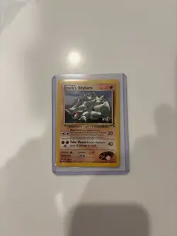 Pokemon TCG Brock's Rhyhorn Gym Heroes 22/132 Unlimited Rare - Image 1