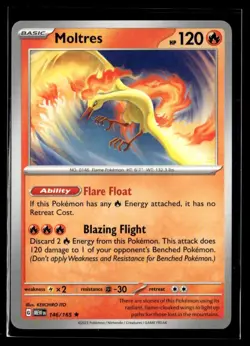 2023 Scarlet & Violet Series - Scarlet & Violet - 151 (Non Holo) Moltres Rare - Image 1