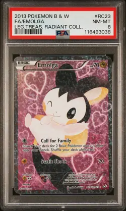 Fa/Emolga Pokemon Black & White Legendary Radiant Collection RC23 PSA 8 - Image 1