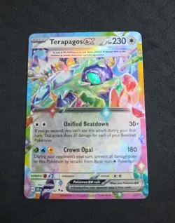POKEMON TCG PRISMATIC EVOLUTIONS DOUBLE RARE TERAPAGOS EX 128/142 - Image 1
