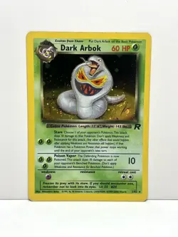 Pokemon TCG Dark Arbok 2/82 Team Rocket Unlimited Holo Rare 2000 - LP - Image 1