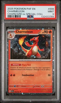 2025 POKEMON PALDEAN FATES CHARIZARD EX SPECIAL COLLECTION CHARMELEON PSA 9 - Image 1