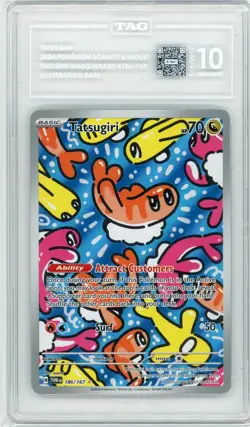 2024 Pokemon Twilight Masquerade Tatsugiri TAG 10 #186/167 Illustration Rare IR - Image 1