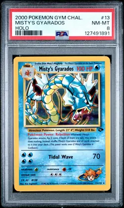 2000 POKEMON GYM CHALLENGE HOLO #13 MISTY'S GYARADOS PSA 8 - Image 1