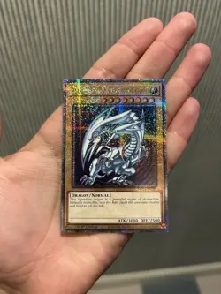 QCR Blue-Eyes White Dragon Quarter Century Secret Rare Yugioh NM TCG MP24-EN001 - Image 1