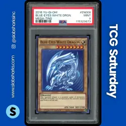 2016 YU-GI-OH! MEGA-TIN LIMITED EDITION ENGLISH BLUE-EYES WHITE DRAGON PSA 9 - Image 1