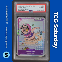 2024 ONE PIECE ROYAL BLOOD #OP10-067 SENOR PINK ALT ART PSA 10 - Image 1