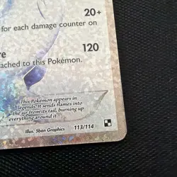 Pokemon Reshiram Full Art Holo Card 113/114 Celebrations Classic Collection - Image 3