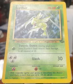 VLP / NM 🔥 Pokemon Scyther TCG Jungle Non-Holo Rare Card 26/64 - Image 3