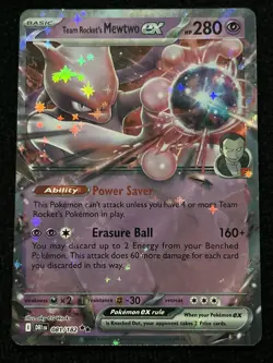 Pokemon TCG: Team Rocket's Mewtwo Ex 081/182 Double Rare Card NM - Image 1