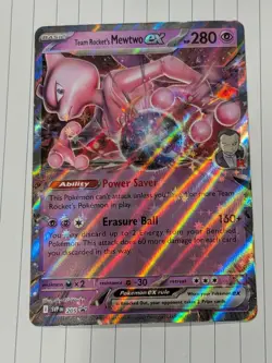 Pokemon Card Team Rocket’s Mewtwo EX SVP 205 Promo Destined Rivals Near Mint - Image 1