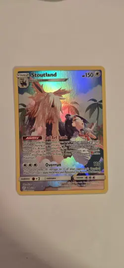Pokemon TCG Stoutland Sun & Moon Cosmic Eclipse Holo Card 248/236 Secret Rare - Image 1