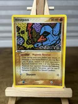 Nosepass Reverse Holo Stamped EX Deoxys Pokemon Card TCG 42/107 - HP - Image 1