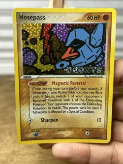 Nosepass Reverse Holo Stamped EX Deoxys Pokemon Card TCG 42/107 - HP - Image 3