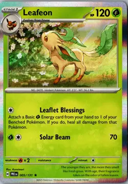 Leafeon Cosmos Holo 005/131 Rare Miscellaneous Cards & Products LP Pokemon Card - Image 1