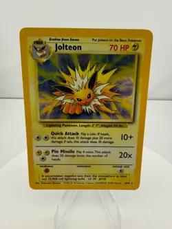 Jungle Holo Rare Unlimited Pokemon TCG Card Jolteon 4/64 No Symbol ERROR - NM - Image 1