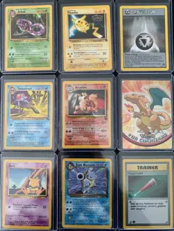 3 Card Pokemon Mystery Pack Set- base set 1995-12000, 1 Japanese Base, 1 Topps - Image 1