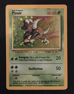 Pinsir 9/64 Jungle Holo Rare - No Symbol Error - Vintage WOTC Pokemon Card - Image 1