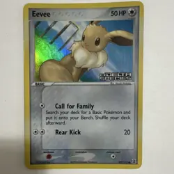 Pokemon Eevee 69/113 Delta Species Reverse Holo Stamped Common Basic Card 2005 - Image 1