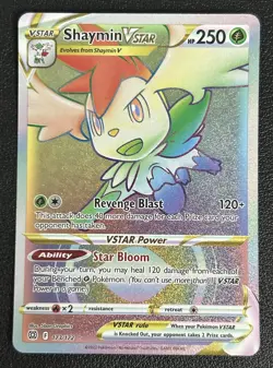 Shaymin VSTAR 173/172 Brilliant Stars Rainbow Secret Rare Pokemon TCG Card NM - Image 1