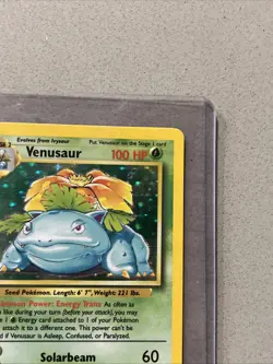 Pokemon TCG Base Set Venusaur Card 15/102 Ultra Rare Vintage 1999 Card - Image 3