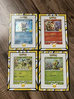 4x Pokemon Mcdonalds 25th Anniversary Card Display LOT - Image 1