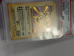 Zapdos Holo Shadowless Base Set 16/102 Graded PSA 6 Pokemon Card 1999 #16 - Image 2