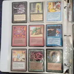 8 Pages of VERY OLD 90's Cards Collection in Binder. And 1,000 Bulk MTG Lot - Image 5