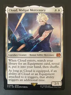 Cloud, Midgar Mercenary MTG Final Fantasy 0010 Mythic NM - Image 1